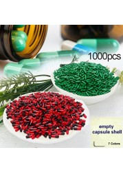 1000pcs empty vacant gelatin capsules size 00# gel for medicine storage used for pill storage