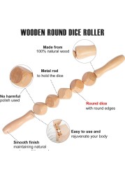 Tcare Wooden Body Foot Massager Device Reflexology Acupuncture Thai Massage Roller Therapy Scrap Meridians Lymphatic Health Care