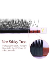 Song Lashes YY Shape Black Brown Blue Purple Eyelashes Extension Two Tip Lashes C/D/DD/LC/LD/M Curl High Quality Idividual