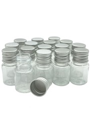 50pcs 5ml Plastic Bottles Jar With Aluminum Lid Tobacco Herb Storage Box Cigarette Smoking Box Kitchen Accessories Jars