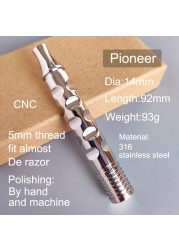 Dscosmetic Pioneer CNC 316 Shaver Handle, Safety Stainless Steel