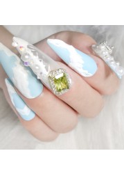 Japanese Zircon Nail Art Color Zircon Gemstone Jewelry Color Love Zircon True Gold Color Nail Decoration