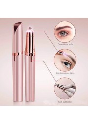 Women Electric Eyebrow Trimmer Usb Rechargeable Eye Brow Epilator Mini Lipstick Shaper Shaver Painless Shaving Face Hair Remover