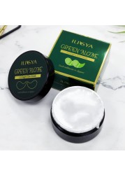 Ilisya 60pcs-Gold Collagen Eye Mask Seaweed Green Algae Eye Patches for Dark Circle Moisturizing Anti-Wrinkle Nourishing Eye Palette