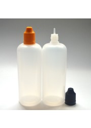 15pcs Heated Empty Eye Drop Vials 120ml Plastic Dropper Bottle With Childproof Cap Liquid Container Long Tip