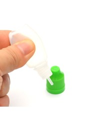 20pcs Plastic Droplet Bottles 10ml Empty Vials With Childproof Cap And Long Thin Tip Liquid Jar
