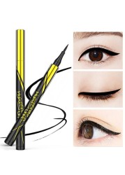 1pc Black/Brown Mini Eyeliner Gold Pen Quick-drying Eyeliner Waterproof Lasting No Blooming Liquid Eyeliner Pen TSLM1