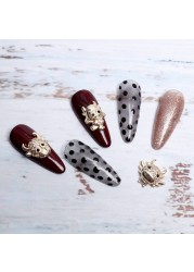 Japanese New Year Zircon Manicure Niu Niu Collection Bullishly Bullish Various Postures Niu Real Gold and Color