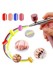 Nail Airbrush Inks 4 Colors 30ml Spray Gun Nail Art Nail Polish Pigments Airbrush Set Manicure Tools