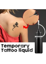 10ml Temporary Tattoo Inks Juice Liquid Tattoo Juice Tattoo Milk Henna Tattoo Liquid Semi Non Reflective Tattoo Art Inks Liquid