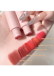 5pcs/set lipstick lip glaze set student non-fading matte lip make-up lip gloss for women non-stick cup misty velvet lip gloss