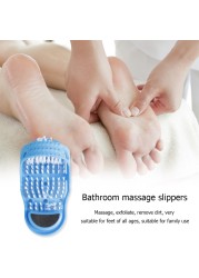 Plastic Bathing Massage Slippers Foot Cleaner Heel Scrub Foot Scrub Care Device