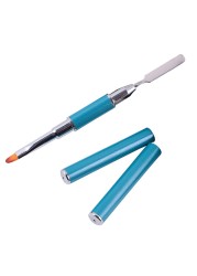 2-In-1 Double End Nail Pen Poly Nail Gel Picker Brush Multi-Use Pen Shaped Gel Color Bar Flower Brush Art Manicure Tool