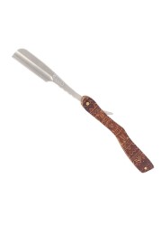 Wood Handle Razor Zinc Alloy Manual Razor Blade for Personal Professional Barbers