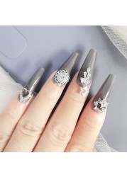 Japanese new style nail art, zircon jewelry, big diamond cross, love all-match real gold color nail art decorations tools