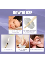 Natural Beeswax Ear Candles Wax Removal Ear Cleaner With Cotton Swab Relaxing Thermal Ear Indiana Candling Fragrance Tool