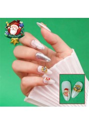 Nails Diamond Nail Art Jewelry Diamond Zircon Christmas Elk Santa Snowflake Bell Decoration