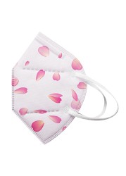 5pcs Adult Mask Kn95 Cherry Blossom Fpp2 Approved Mouth Mask Floral Face Mask 5ply Filter Protection Mask mascarilla ffp2