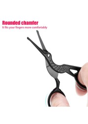 Stainless Steel Nose Hair Trimmer Scissors Steel Safety Nose Hair Scissors Nose Hair Trimmer Manual Scissors Small Makeup Scissors