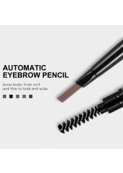 HANDAIYAN Double Ended Waterproof Eyebrow Pencil Long Lasting 5 Colors No Blooming Rotatable Paint Tattoo Eyebrow Pen TSLM1