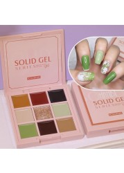 9 Colors Solid Nail Gel Nail Salon Polishing Gel Semi Permanent Varnish Mix Nail Gel For Nail Art