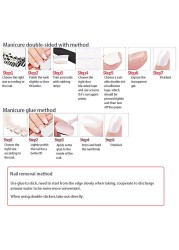 24pcs/box wholesale fake nails press on for women bride white flower designs false nail tips full cover acrylic false nails