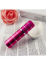 20pcs/lot 5ml 10ml Travel Aluminum Perfume Atomizer Glass Spray Bottle Empty Refillable Perfume Bottle Portable Metal Sprayer