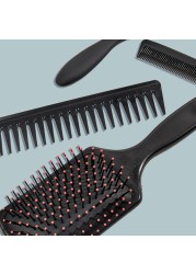 4pcs Painless Black Hair Styling Comb 4 in 1 Paddle Hair Brushes Hair Styling Comb Kit All Hair Type for Female Male