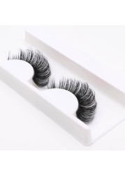 New 1Pairs DD Curl 3D Faux Mink Eye Handmade Reusable Fluffy Super Curl Russia Volume False Eyelashes Makeup Eyelashes