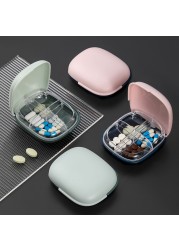 2022 New Design Pill Case Portable 4 Grids Nordic Pill Box Tablet Medicine Storage Holder Splitter Organizer Container