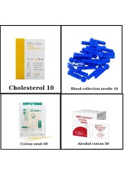 3 in 1 Multifunctional Uric Acid Diabetic Test Cholesterol Meter System Blood Sugar Test Strips Glucose Free Lancets