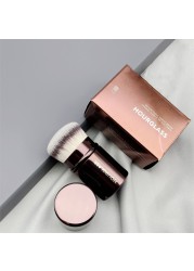 Hourglass Set 2 Pieces Retractable Foundation & Kabuki Makeup Brush Setting Powder with Cap Travel Size Blusher Cosmetic Tools