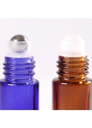 D2TA 5ml 10ml Roll On Bottles For Essential Oils Portable Roll On Refillable Perfume Bottle Deodorant Container