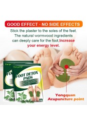 24pcs=2bags Detox Foot Patches Promote Blood Circulation Improve Sleep Wormwood Extract Feet Health Care Sticker Herbal Pad A833