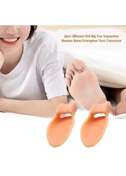 2pcs Silicone Gel Big Toe Separator Bunion Orthopedic Ectropion Toes Corrector Separator Valgus Finger Straightener