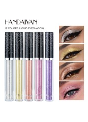 New Golden Shiny Liquid Eyeshadow Metallic Diamond Glitter Eyeshadow Palette Lasting Shimmer Pigmented Eye Shadow Cosmetics 1pc