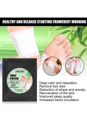 10pcs Bamboo Foot Patch Detox Weight Loss Foot Patch Promote Sleep Detox Anti Swelling Dispel Moisture Feet Supplies