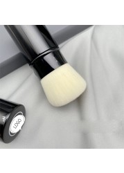 Ch nel Makeup Brush With Logo Retractable Kabuki Foundation Brush Beige Synthetic Hair Flat With Case Cover Cosmetic Makeup Tool