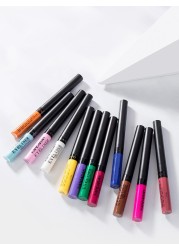 12pcs/1set color matte eyeliner pencil liquid eyeliner 12packs cross border girl women eyes makeup supplies