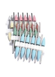 10pcs/set Silicone Rubber Polisher Grinding Head 2.35mm Shank Nail Bits Nail Electric Manicure Drill Machine Accessory