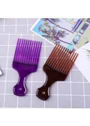 Wide Toothbrush Pick Comb Fork Hairbrush Insert Hair Pick Comb Plastic Gear Comb For Curly Afro Hair Styling Tools