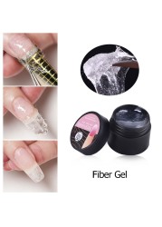 MSHARE Clear Pink Fiberglass Gel For Nails Extensions Fiber Nails UV Fast Builder 142g 5oz