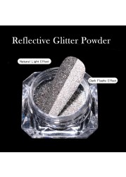 Born Pretty Reflective Glitter Powder Bright Light Shining Nail Chrome Pigment Dust Powder Nail Decoration for Gel Polish