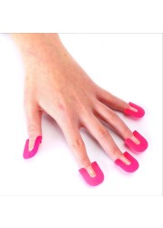 26pcs/set 10 Sizes G Curve Shape Nail Protector Lacquer Finger Shield Liquid Proof French Stickers Manicure Nail Clip