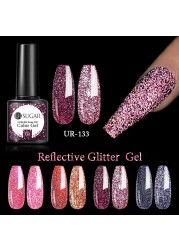 UR SUGAR 7.5ml Glitter Reflective Gel Nail Polish Manicure Nail Art Semi Permanent UV LED Nail Polish Lamp