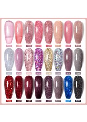 UR SUGAR Glitter Nail Gel Polish Color Glitter Sequins Shiny Gel Base Long Lasting Nail Art Varnish