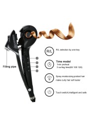Hair curler dry and wet steam spray dual-use spiral coil straight curling iron hair curler titanium ceramic rollers wave tools