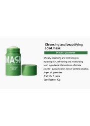 Deep Cleansing Solid Mud Mask Stick Smear Type Green Tea Mud Mask Moisturizing Anti Acne Blackhead Facial Skin Care