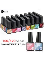 MTSSII 120pcs Gel Polish Set Semi Permanent UV LED Gel Varnish Soak Off Nail Art Glitter Colorful Gel Manicure DIY Big Set