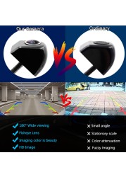 CCD Rear View Camera 1080p Night Vision 180 Degree Silver Fisheye Metal Shell Parking Car HD Car Universal Car Reversing Camera